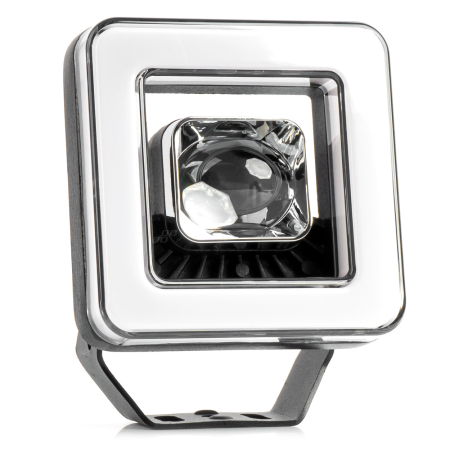Accesorii Off-Road, ATV, QUAD, SSV - Proiector LED cu Angel Eye model AWL57, pozitie, semnalizare, faza lunga/scurta, pentru Off-Road, ATV, SSV, putere 45W, 8000lm, tensiune 9-36V, dimensiuni 114,5 x 114,5 x 51 mm