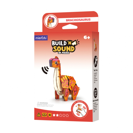 JUCARII - Puzzle 3D cu sunete - Brachiosaurus, Build n Sound - mierEdu - BazaRapid.ro