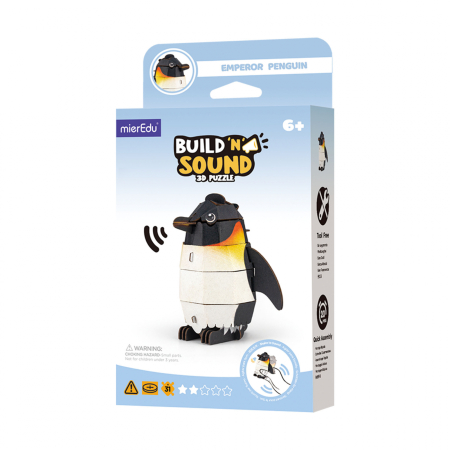 JUCARII - Puzzle 3D cu sunete - Pinguin, Build n Sound - mierEdu - BazaRapid.ro