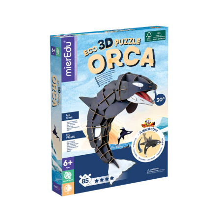 JUCARII - Puzzle 3D ECO - Orca (deluxe) - mierEdu - BazaRapid.ro