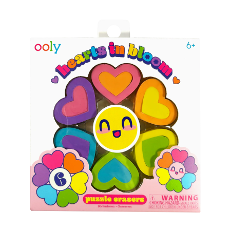 RECHIZITE CREATIVE - Radiere Inimi inflorite - set de 6 , Hearts in Bloom - Ooly - BazaRapid.ro