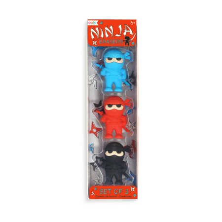 RECHIZITE CREATIVE - Radiere Ninja - Set de 3 - Ooly - BazaRapid.ro