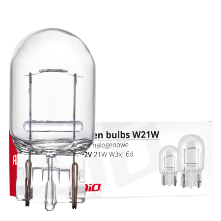 Becuri Halogen - Set 10 becuri cu halogen T20, W21W, W3x16d, 12V