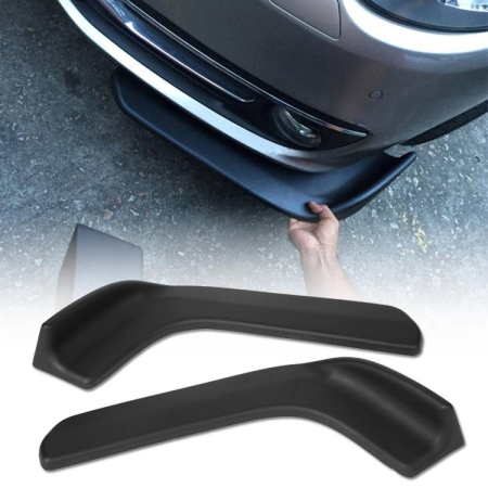 Ornamente Tuning - Set 2 buc. aripioare Racing, prelungire bara tuning din plastic culoare neagra