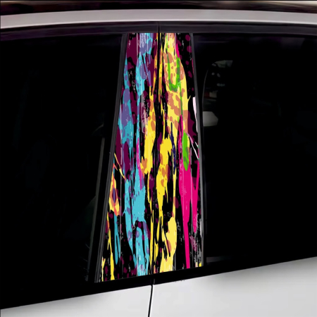 Stickere si Printuri - Set 2 stickere decorative pentru stalpii usilor, print autoadeziv de inalta rezolutie, dimensine 2 buc x 50 x 22 cm , cod: AVX-SSU-19