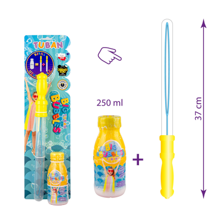 Slime si Jucarii Senzoriale - Set Baloane de sapun gigante - accesoriu sabie + solutie 250 ml - Tuban - BazaRapid.ro
