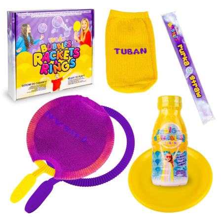 Slime si Jucarii Senzoriale - Set Baloane de sapun gigante - Rachete si Inele + solutie - Tuban - BazaRapid.ro