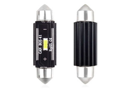 Iluminat Auto - Set becuri auto cu LED CANBUS sofit compatibil C5W 1 SMD 41mm Alb 12/24V, destinat competitiilor auto sau off-road