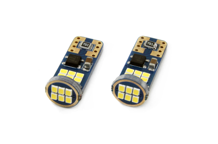 Auto - Moto - Set becuri auto cu LED CANBUS UltraBright compatibil T10e W5W 18 SMD Alb 12V/24V, destinat competitiilor auto sau off-road