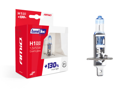 Auto - Moto - Set becuri cu halogen H1 12V 55W LumiTec LIMITED + 130% DUO BOX