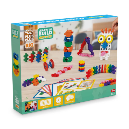 Seturi Constructie - Set constructie Plus-Plus, 130 piese mari, Invata sa construiesti - Plus Plus - BazaRapid.ro