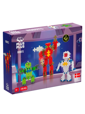 Seturi Constructie - Set constructie Plus-Plus, 170 piese, Roboti - Plus Plus - BazaRapid.ro