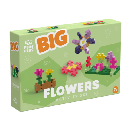Seturi Constructie - Set constructie Plus-Plus, 40 piese mari, Flori - Plus Plus - BazaRapid.ro