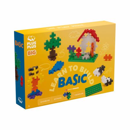 Seturi Constructie - Set constructie Plus-Plus, 60 piese mari, Invata sa construiesti - Plus Plus - BazaRapid.ro