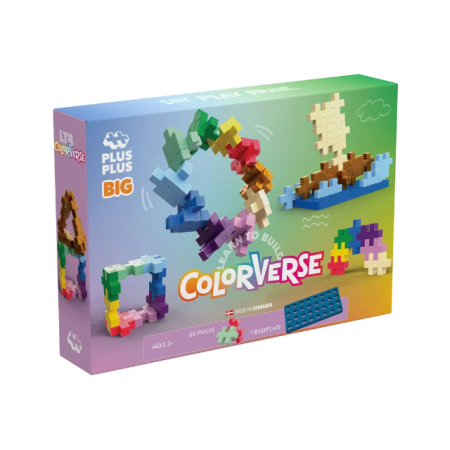 Seturi Constructie - Set constructie Plus-Plus, 60 piese mari multicolore, Invata sa construiesti - Plus Plus - BazaRapid.ro