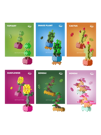 Seturi Constructie - Set constructie Plus-Plus, PLANTE - Plus Plus - BazaRapid.ro