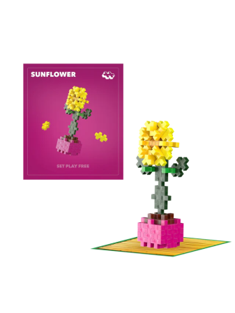 Seturi Constructie - Set constructie Plus-Plus, PLANTE - Floarea soarelui - Plus Plus - BazaRapid.ro