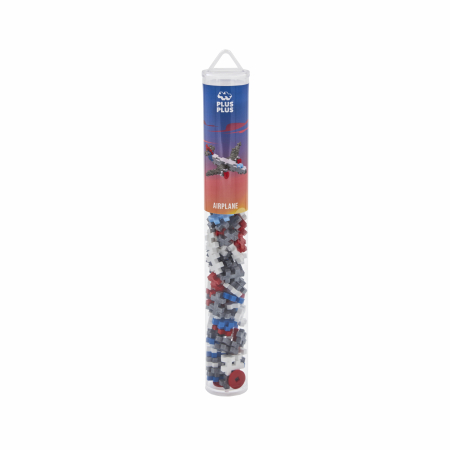 Seturi Constructie - Set constructie Plus-Plus, tub 100 piese, Avion - Plus Plus - BazaRapid.ro