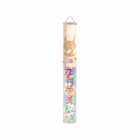 Seturi Constructie - Set constructie Plus-Plus, tub 100 piese, Pearl mix, culori perlate - Plus Plus - BazaRapid.ro