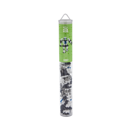 Seturi Constructie - Set constructie Plus-Plus, tub 100 piese, Robot - Plus Plus - BazaRapid.ro