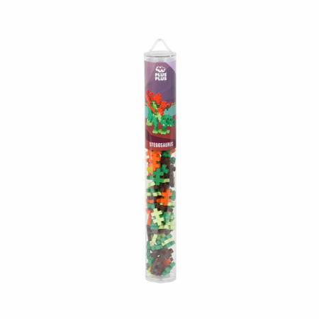 Seturi Constructie - Set constructie Plus-Plus, tub 100 piese, Stegosaurus - Plus Plus - BazaRapid.ro