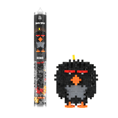 Seturi Constructie - Set constructie Plus-Plus, tub 110 piese, Angry Birds BOMB - Plus Plus - BazaRapid.ro