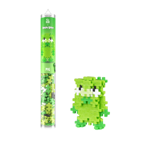 Seturi Constructie - Set constructie Plus-Plus, tub 110 piese, Angry Birds PINK - Plus Plus - BazaRapid.ro