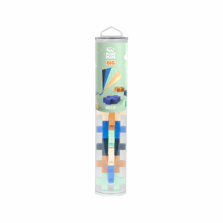 Seturi Constructie - Set constructie Plus-Plus, tub 15 piese mari, culorile brizei - Plus Plus - BazaRapid.ro