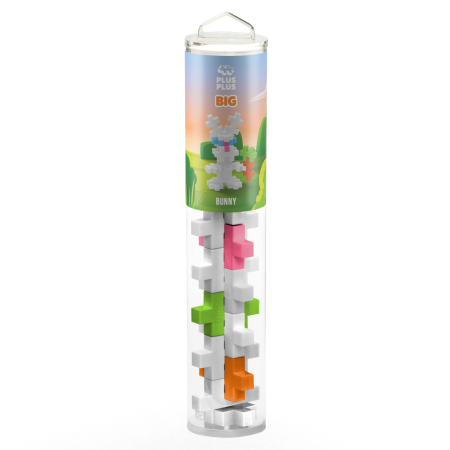 Seturi Constructie - Set constructie Plus-Plus, tub 15 piese mari, Iepure - Plus Plus - BazaRapid.ro