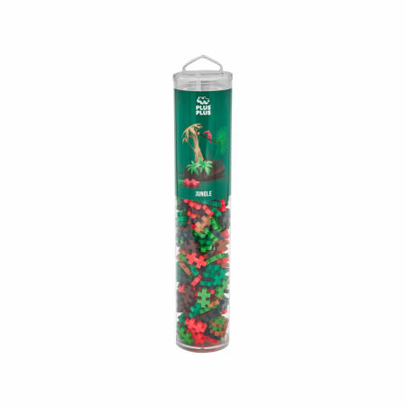 Seturi Constructie - Set constructie Plus-Plus, tub 240 piese, Jungle Mix, culorile junglei - Plus Plus - BazaRapid.ro