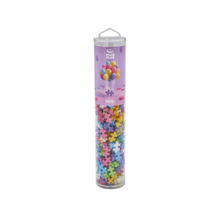 Seturi Constructie - Set constructie Plus-Plus, tub 240 piese, Pastel Mix - Plus Plus - BazaRapid.ro