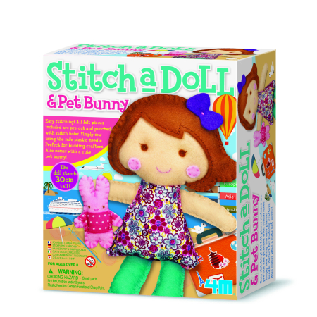 Arts Crafts - Set creativ Coase propria papusa cu iepuras - 4M - BazaRapid.ro