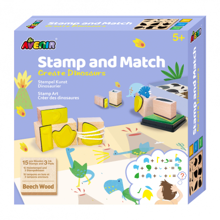 Set creativ cu stampile - Dinozauri - Avenir - BazaRapid.ro