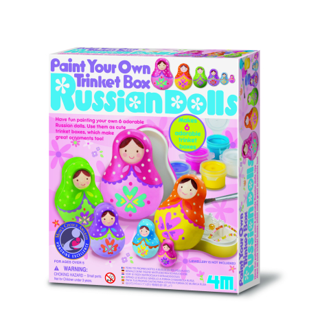 Arts Crafts - Set creativ de pictat - Cutiute Matrioshka - 4M - BazaRapid.ro