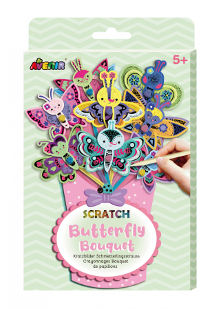 Arts Crafts - Set creativ de razuit Buchet - Fluture - Avenir - BazaRapid.ro