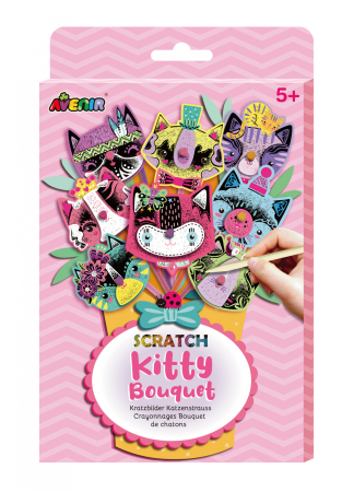 Arts Crafts - Set creativ de razuit Buchet - Pisicuta - Avenir - BazaRapid.ro