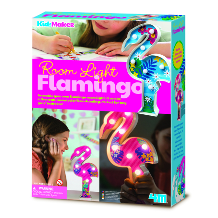 Arts Crafts - Set creativ DIY - Lumina pentru camera Flamingo - 4M - BazaRapid.ro