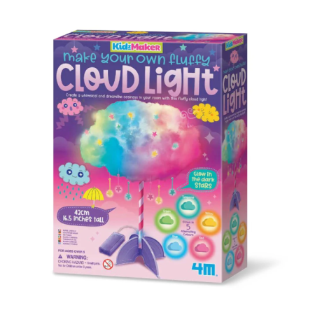 Arts Crafts - Set creativ - Lampa nor pufoasa DIY - KidzMaker - 4M - BazaRapid.ro