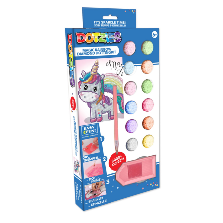 JUCARII - Set creativ pictura cu diamante - Unicorn Curcubeu - Diamond Dotz® - BazaRapid.ro