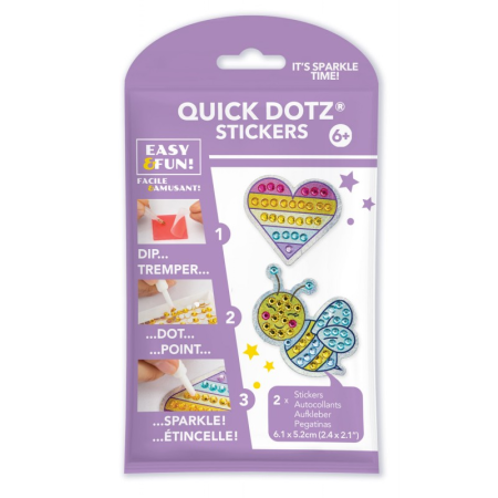 JUCARII - Set creativ super-rapid, autocolante BIG DOTZ - Inima si albina - Diamond Dotz® - BazaRapid.ro