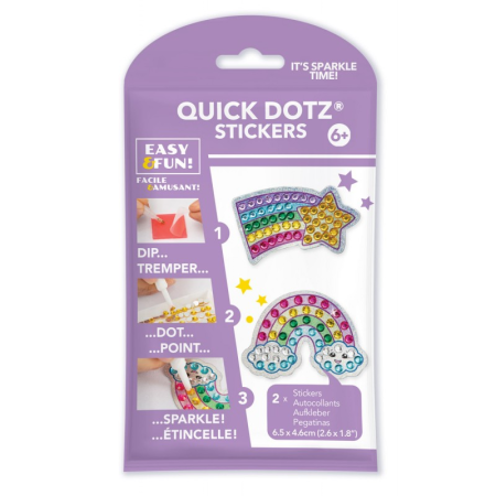 JUCARII - Set creativ super-rapid, autocolante BIG DOTZ - Stea Cometa si Curcubeu - Diamond Dotz® - BazaRapid.ro