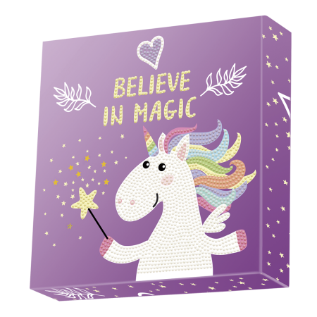 JUCARII - Set creativ tablou Believe in Magic, pictura cu diamante - Diamond Dotz® - BazaRapid.ro