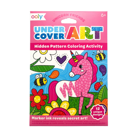 RECHIZITE CREATIVE - Set de colorat cu modele secrete Undercover Art - Unicorni - Ooly - BazaRapid.ro