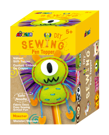 Arts Crafts - Set de cusut DIY - decoratiune topper pentru creion - Monstrulet - Avenir - BazaRapid.ro
