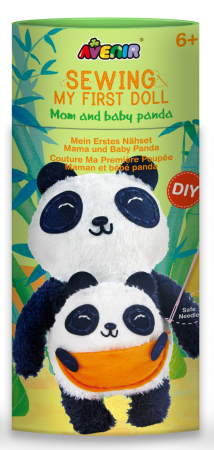 Arts Crafts - Set de cusut Prima Mea Papusa, Mama si puiul Panda - Avenir - BazaRapid.ro