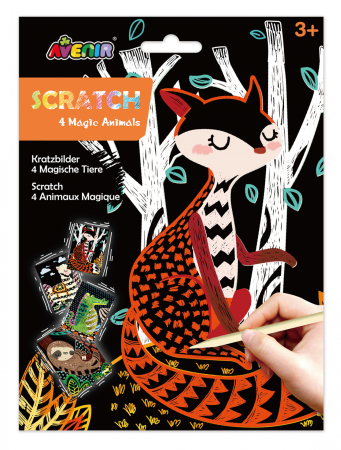 Arts Crafts - Set de razuit - 4 Animale magice - Avenir - BazaRapid.ro