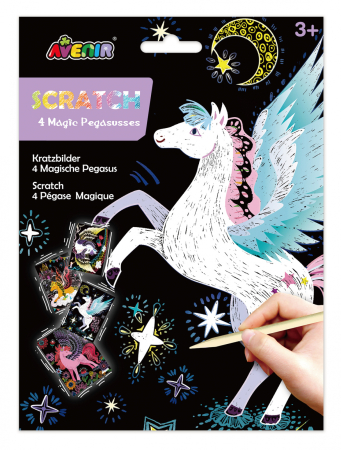 Arts Crafts - Set de razuit - 4 Cai inaripati Pegas - Avenir - BazaRapid.ro