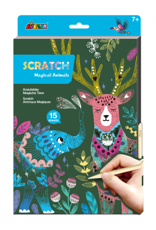Arts Crafts - Set de razuit A4 - Animale magice - Avenir - BazaRapid.ro