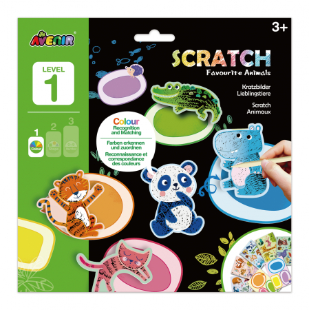 Arts Crafts - Set de razuit -Animale preferate Nivel 1 - Avenir - BazaRapid.ro