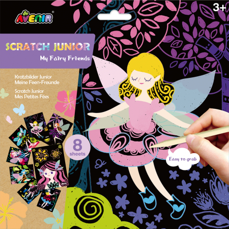 Arts Crafts - Set de razuit Scratch Junior - Prietenele Mele Zane - Avenir - BazaRapid.ro